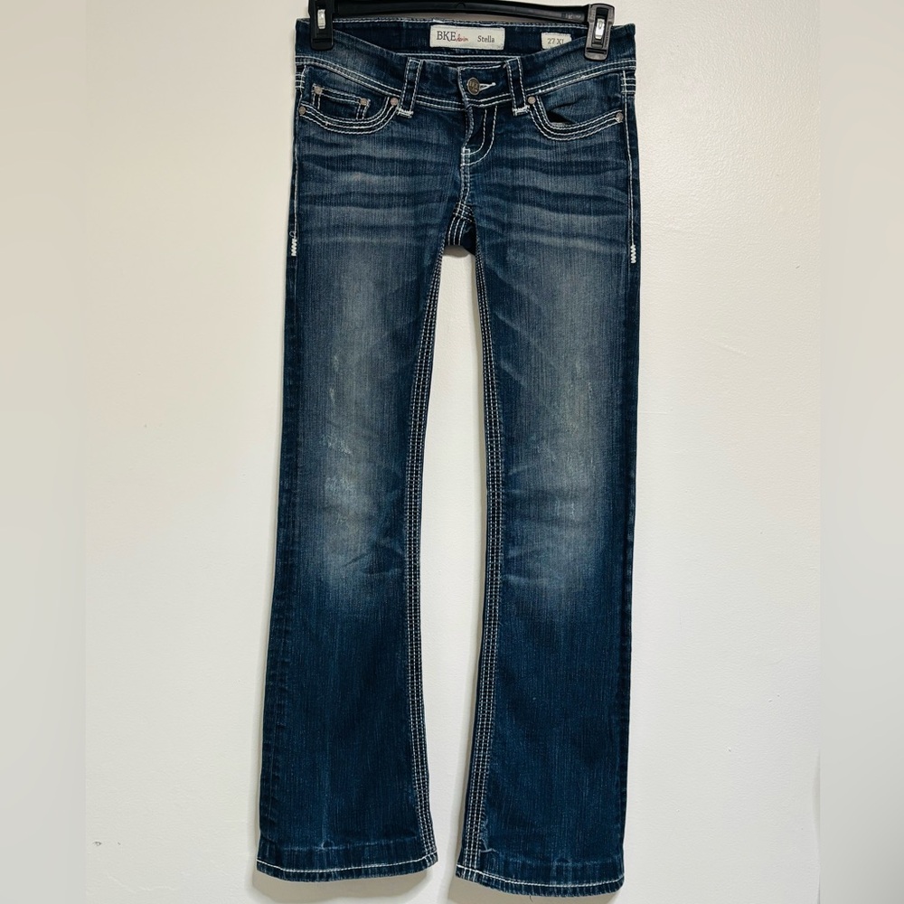 BKE 27 x 35 1/2 Women's Boot Cut Jeans - Dark Blue